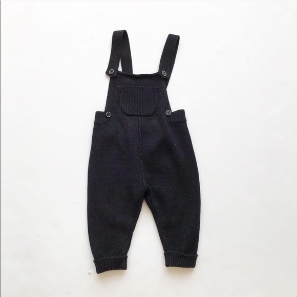 soft black dungarees